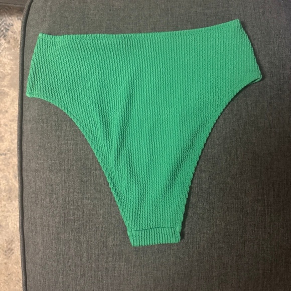 Aerie High Cut High Waisted Green Bikini Bottom - Picture 3 of 3